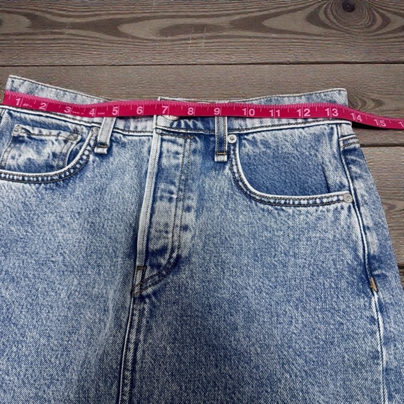 Rag and Bone Denim High Waist Acid Wash Mini Skirt - Picture 4 of 6